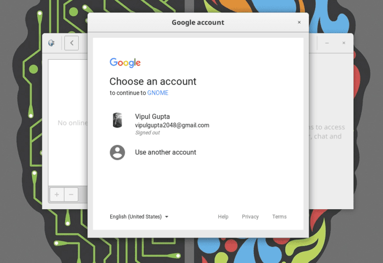 Choose which account will be used for logging into the drive