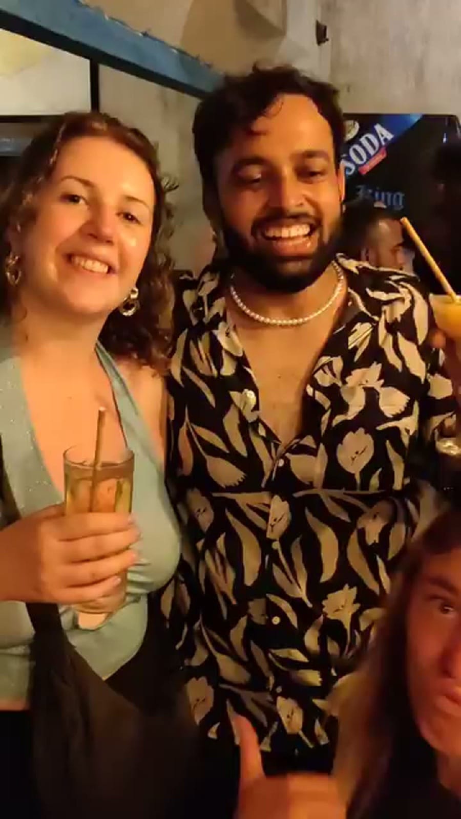 Friends out at the Doctor's House bar at night