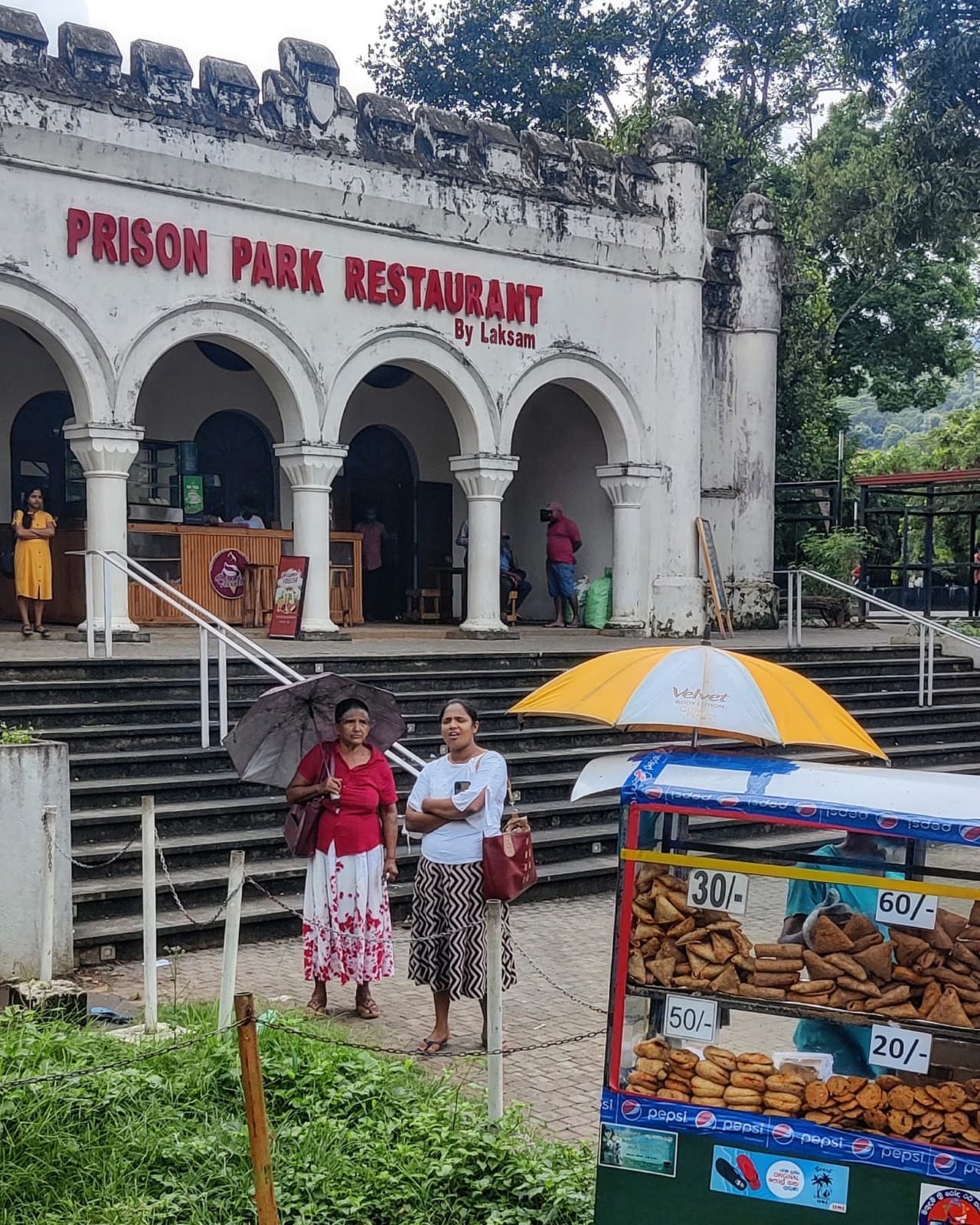 Facade of the Prison Park Restaurant at the old Bogambara prison in Kandy