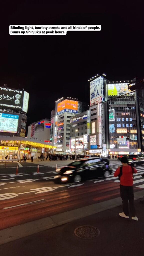 Entrance to Golden Gai with neon signage