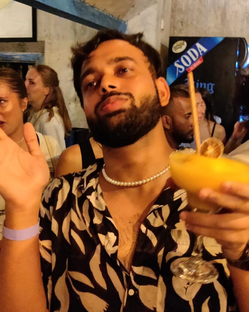 A mango cocktail on a night out in Hiriketiya