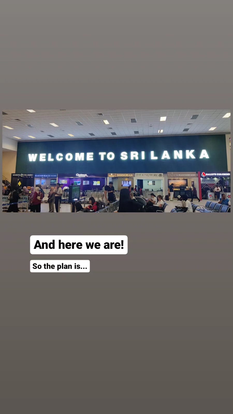 Welcome to Sri Lanka sign at Bandaranaike International Airport, Colombo